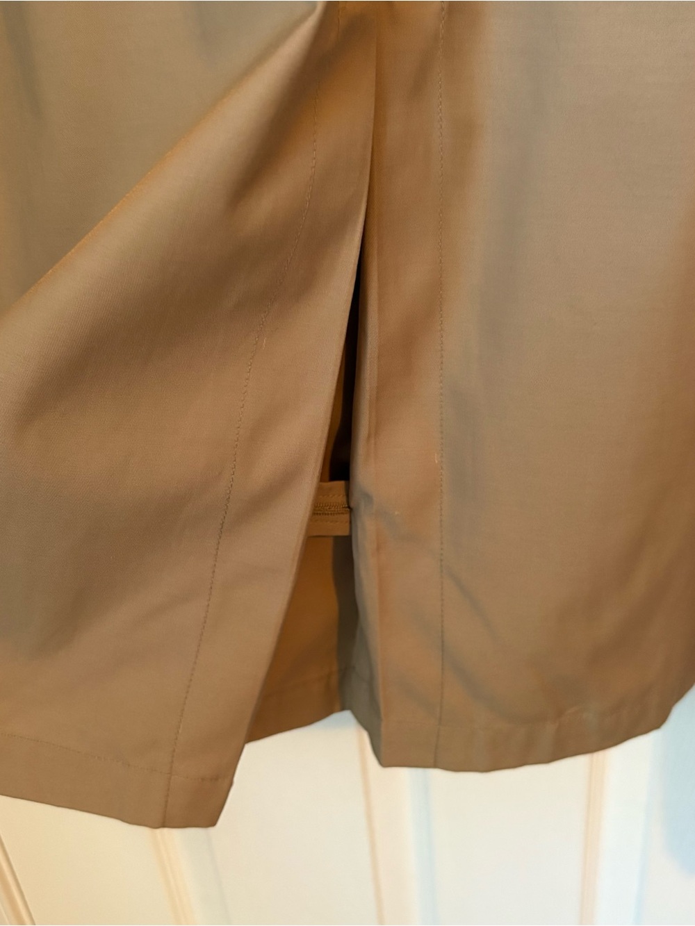 Lauren Ralph Lauren Double-Breasted Cotton-Blend Trench Coat, Sand, S - Picture 14 of 16